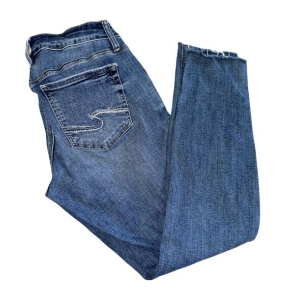 Silver Jeans Boyfriend 31 x 29 Women Skinny Mid Rise - Picture 1 of 13